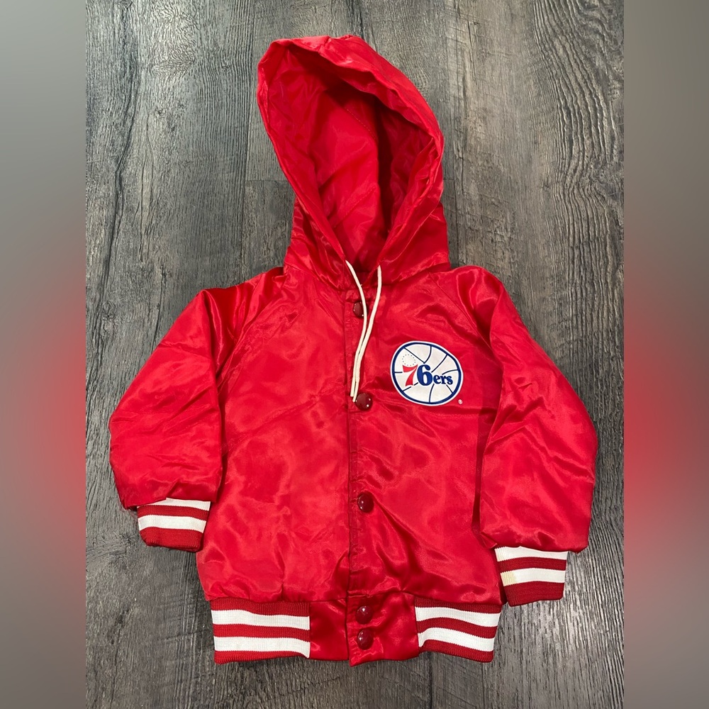 CHALK LINE Philadelphia 76ers Vintage Youth Toddler Bomber Jacket